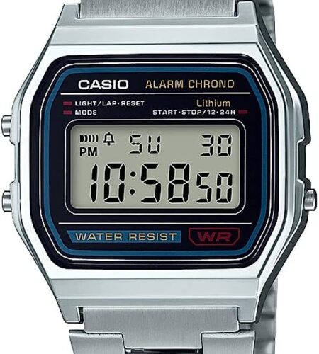 Casio Men's A158WA-1DF Stainless Steel Digital Watch
